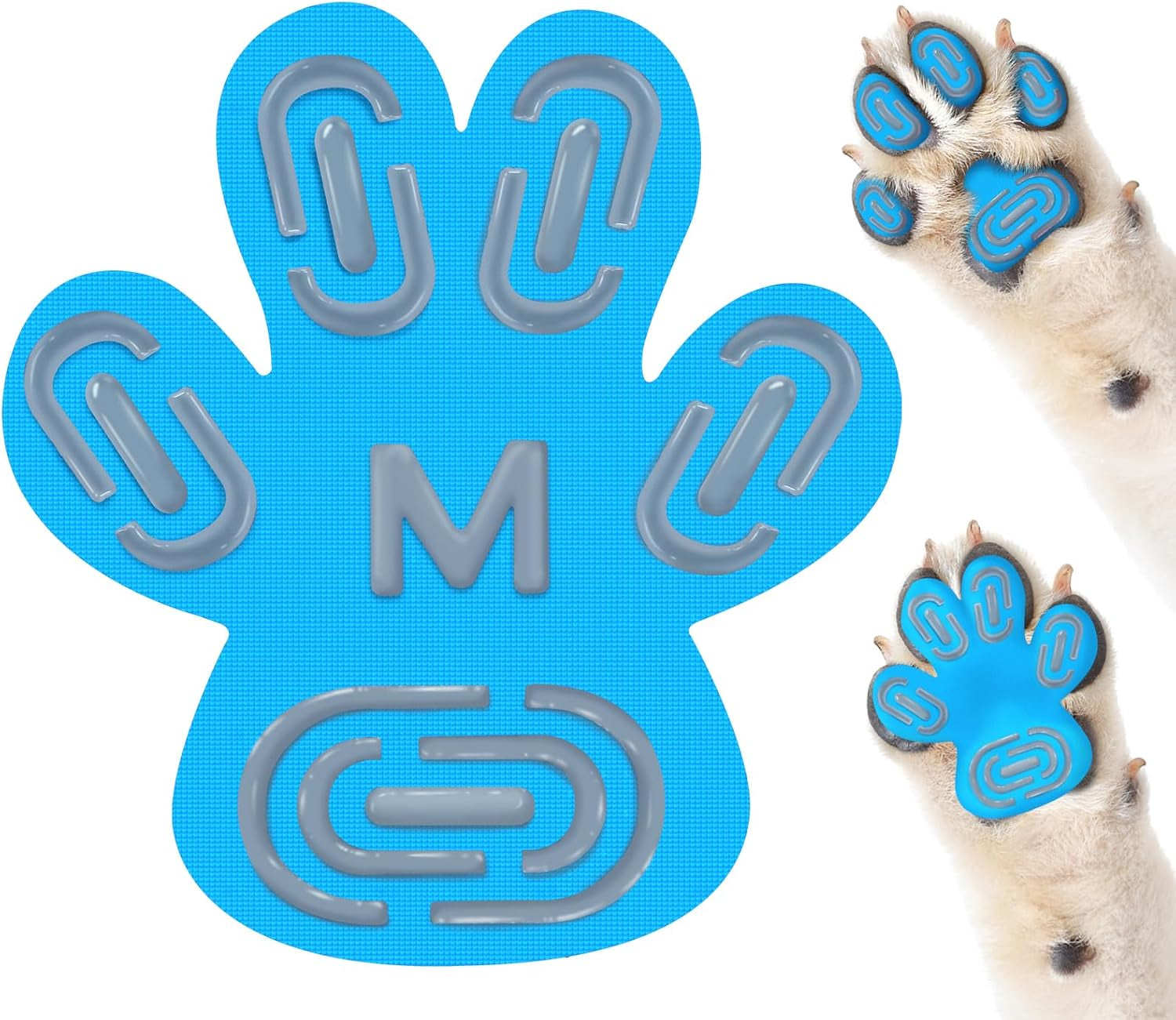 Anti-Slip Dog Paw Protector Pads for Senior Dogs Black 48Pc + Blue 48Pc