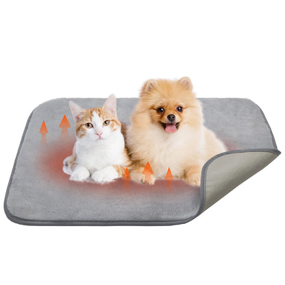 Homimp Self Warming reusable dog training padsNon-Slip Washable Pee Pads for Dogs Fast Absorbent Pet Whelping Pads Ideal for Puppy Senior Dog Whelping Incontinence Housebreak Crate24x18in Gray