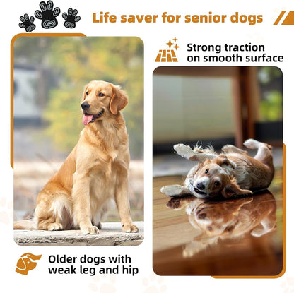 Anti-Slip Dog Paw Protector Pads for Senior Dogs Black 48Pc + Blue 48Pc